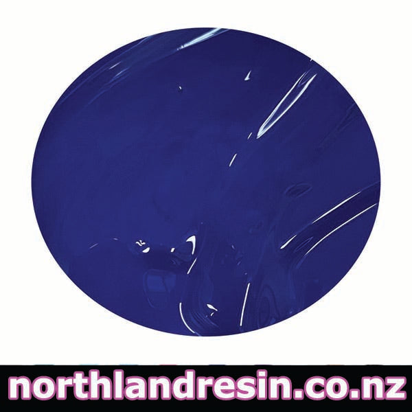 Blue resin sample with 'northlandresin.co.nz' branding at the bottom.