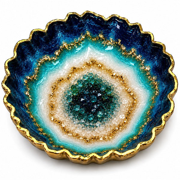 Scalloped 26.2cm geode resin Bowl silicone mould for epoxy resin art