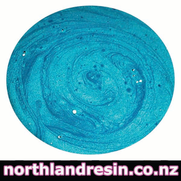 Kymmie Shimmer resin paste pattern with 'northlandresin.co.nz' text at the bottom.