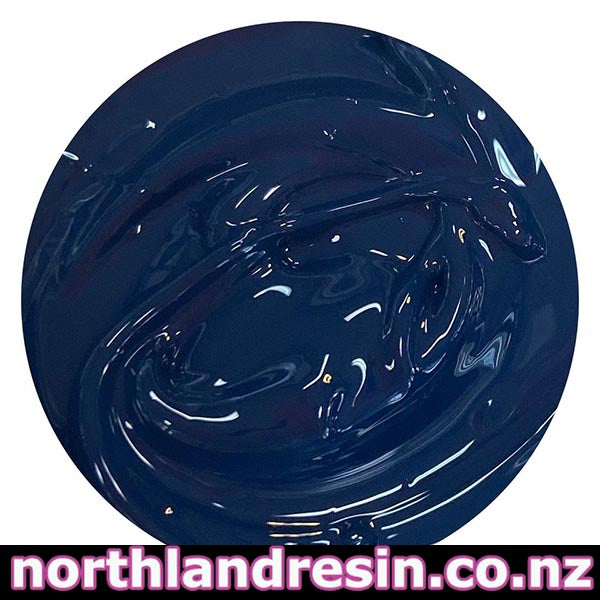 Navy blue resin swatch with 'northlandresin.co.nz' text at the bottom.
