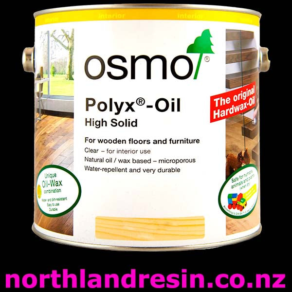 Osmo Polyx-Oil can for wooden floors and furniture with a black background