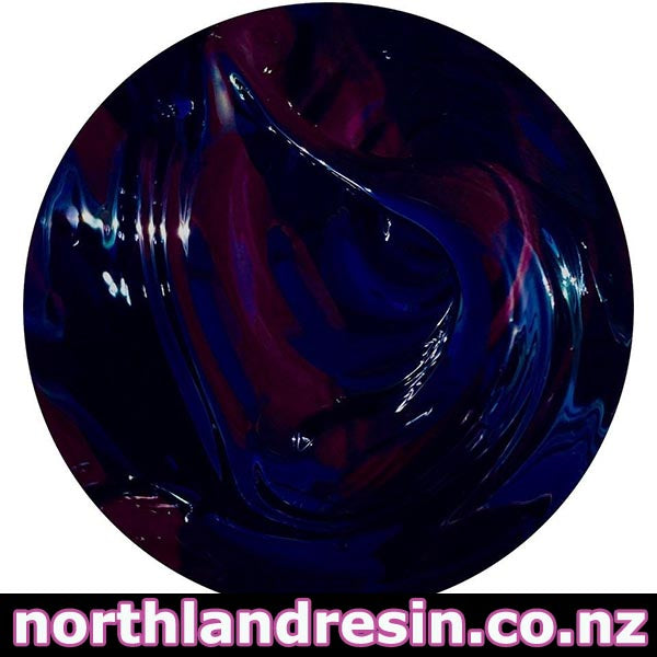Purple Passion Paste colour swatch on white background with wording northlandresin.co.nz