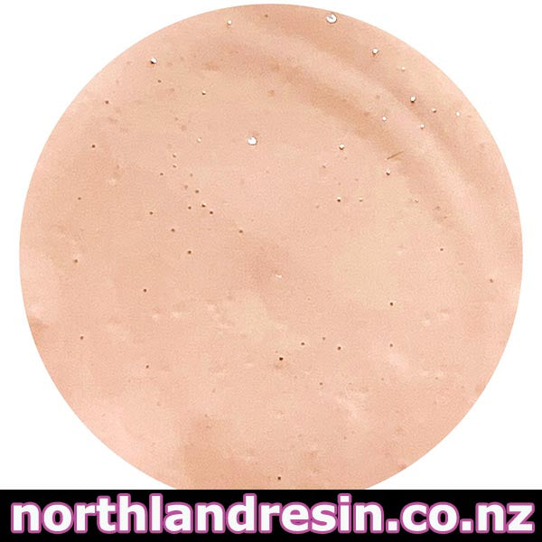 Soft Peach Luster Paste colour swatch on white background with wording northlandresin.co.nz