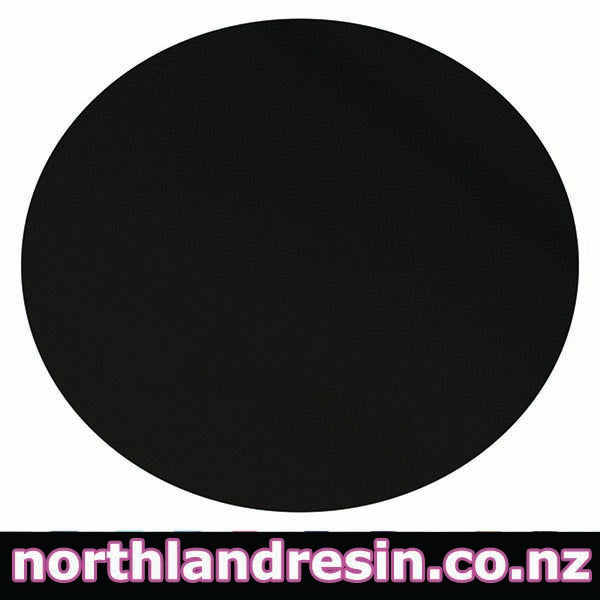 Solid black resin paste circle with 'northlandresin.co.nz' text at the bottom.