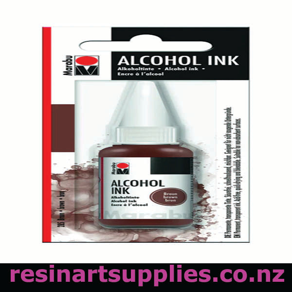 Brown Alcohol Ink on a white background 