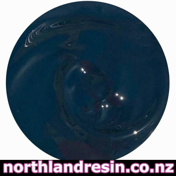 Glossy dark blue sphere with 'northlandresin.co.nz' text at the bottom.