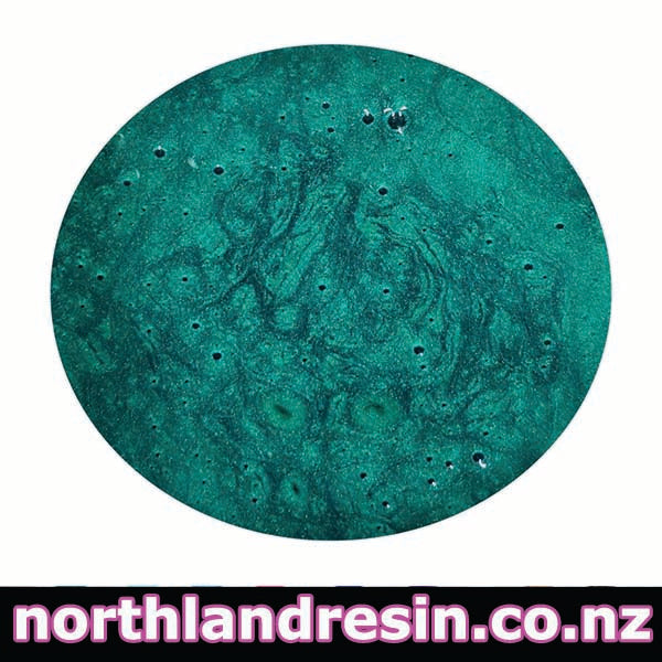 Green marbled texture with 'northlandresin.co.nz' branding at the bottom.