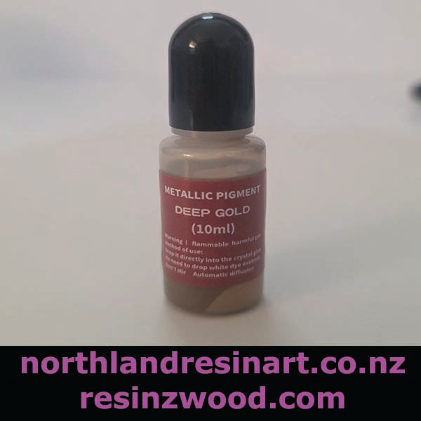 Small bottle of metallic pigment with a purple label on a white background, featuring the website 'northlandresinart.co.