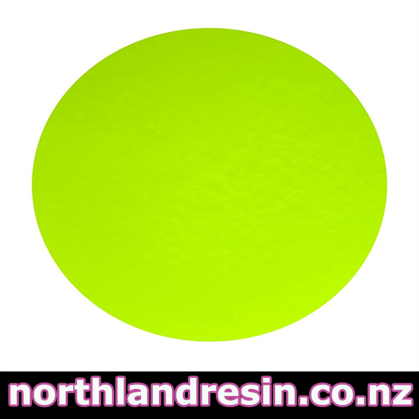 Solid lime green circle with 'northlandresin.co.nz' text at the bottom.