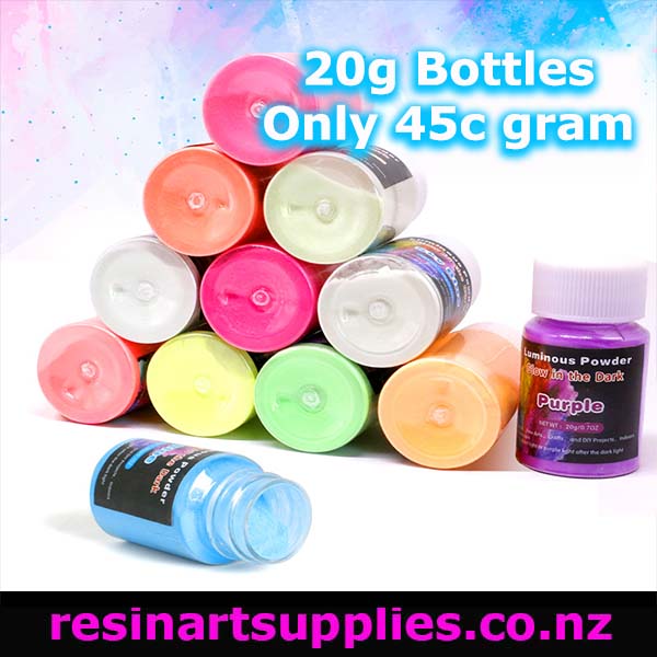 Colorful resin bottles with a purple bottle labeled 'Purple' on a white background, featuring text about bottle size and price.