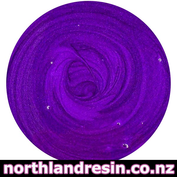 Purple Azure Paste colour swatch on white background with wording northlandresin.co.nz