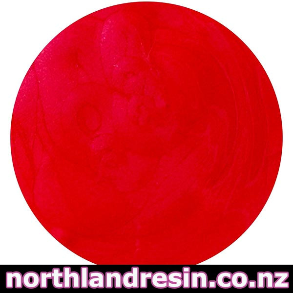 Red Robin Luster Paste colour swatch on white background with wording northlandresin.co.nz