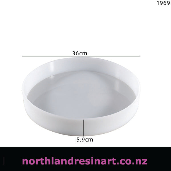 Silicone Round mould on white background 36cm x 5.9cm