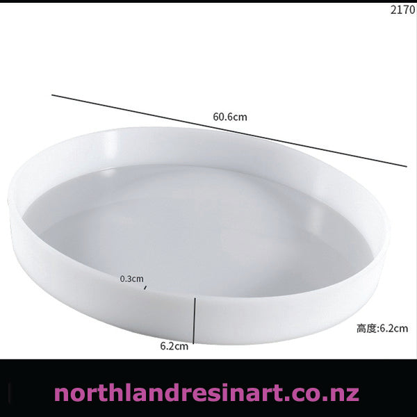 Silicone Round mould on white background 60.6cm x 6.2cm