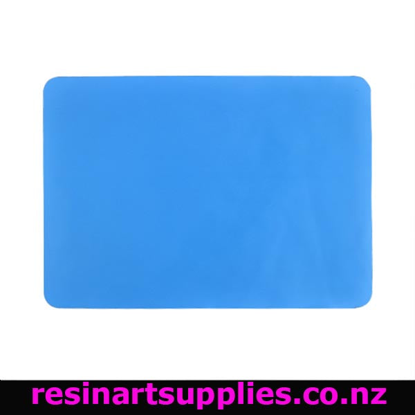 Blue rectangular Silicone mat on a white background with 'resinartsupplies.co.nz' text at the bottom.