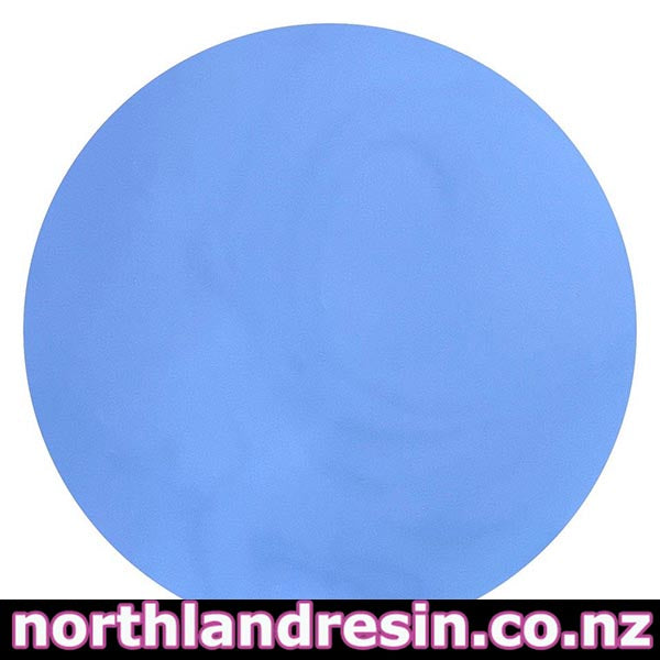 Sky Blue Paste on white background with  wording northlandresin.co.nz