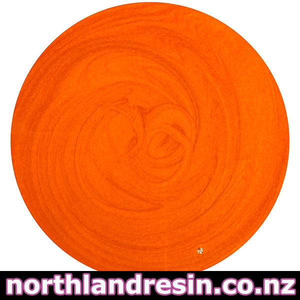 Tangerine Paste colour swatch on white background with northlandresin.co.nz wording
