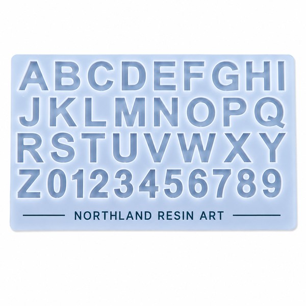 Alphabet and number silicone mould for resin art – Northland Resin Art NZ