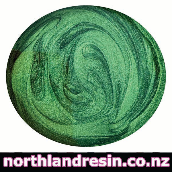 Green Moss paste pattern on a white background with 'northlandresin.co.nz' text.