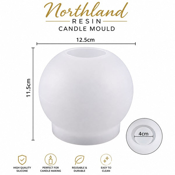 Northland Resin Candle Mould 12.5cm round silicone candle making mould with measurements